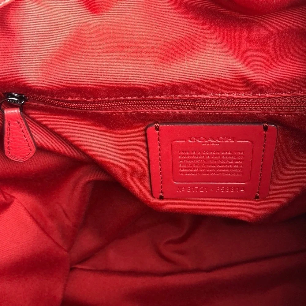NEW Coach New York Red Nylon Backpack 58814